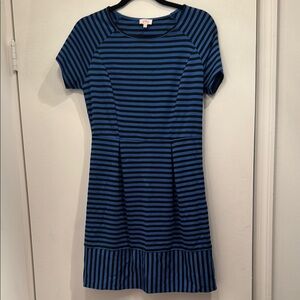 Pixley Blue A-line Mini Dress with Short Raglan Sleeves